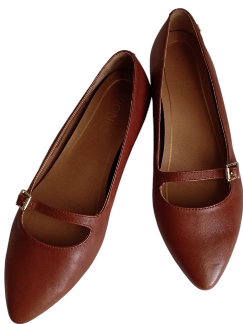 VIONIC Delilah Brown Pointed Mary Jane Ballet Flats Size 7 -- CLOSET STAPLE!!!
